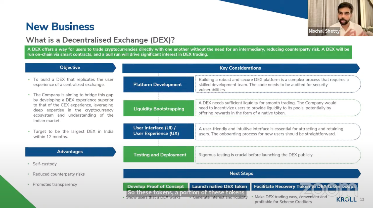 Shetty explains the motivation behind DEX